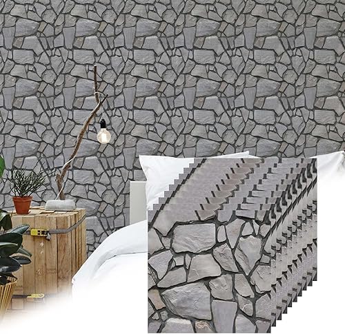 Miniatura 1 de Paneles de revestimiento de pared 3D, paneles de pared 3D de 11.8 x 11.8 in, papel tapiz de ladrillo texturizado 3D, paneles acústicos de PVC para