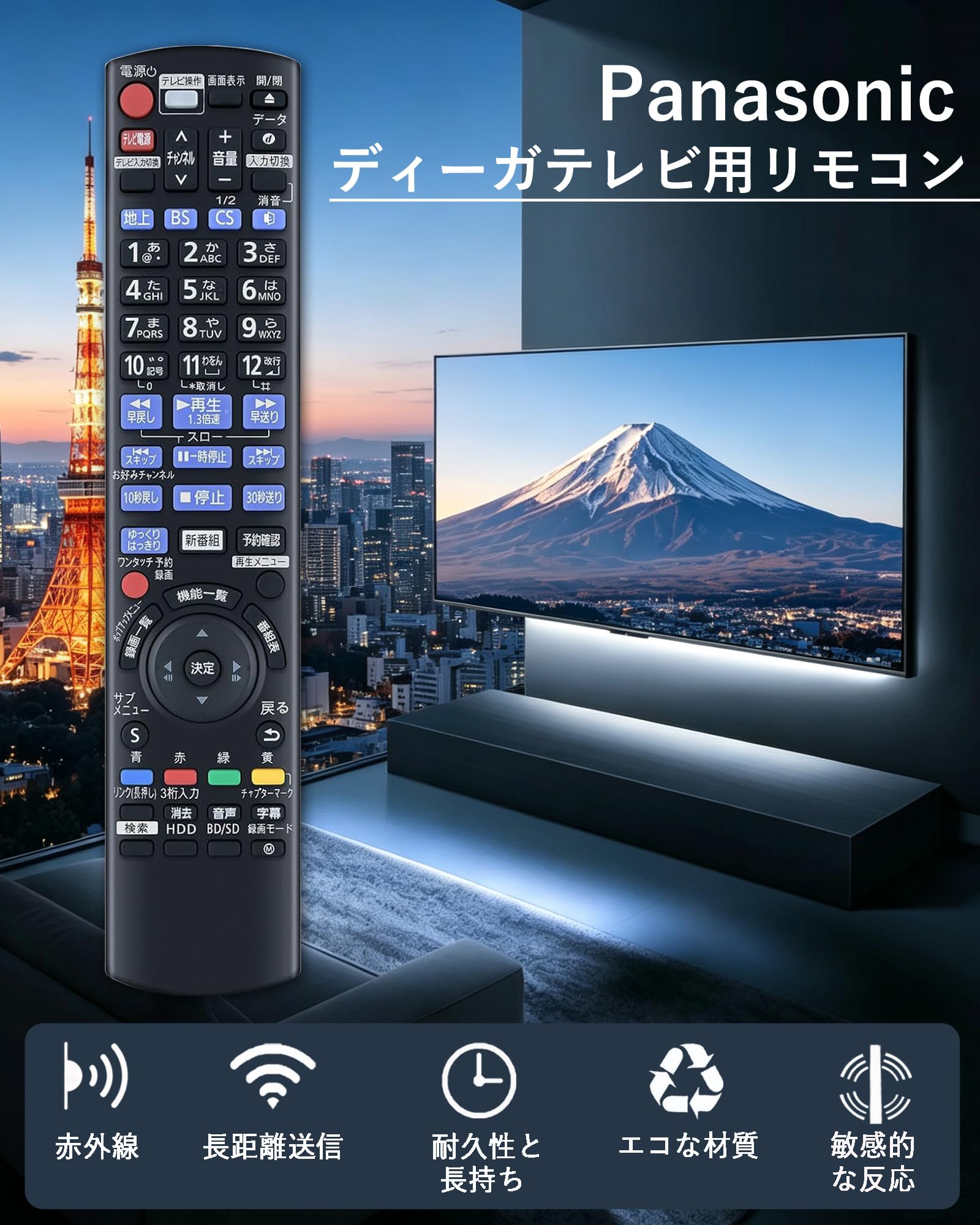 Amazon | ブルーレイリモコン N2QAYB001086 for パナソニック