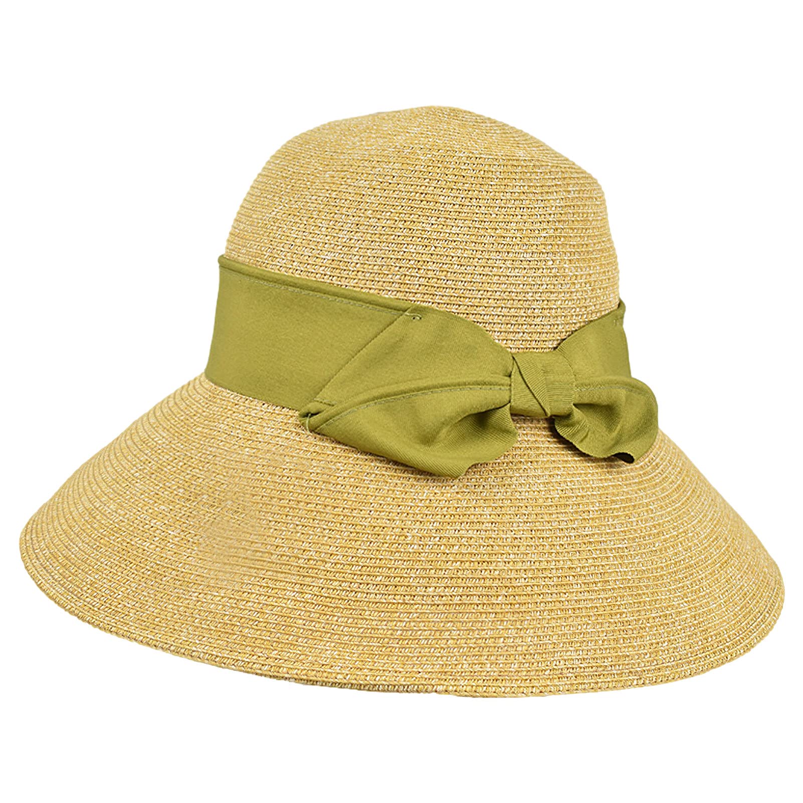 AnopoMujer Paja Sombreros de Sol Protección UV Grande ala Ancha Verano Sombreros de Playa Plegable Packable Ajustable de Viaje