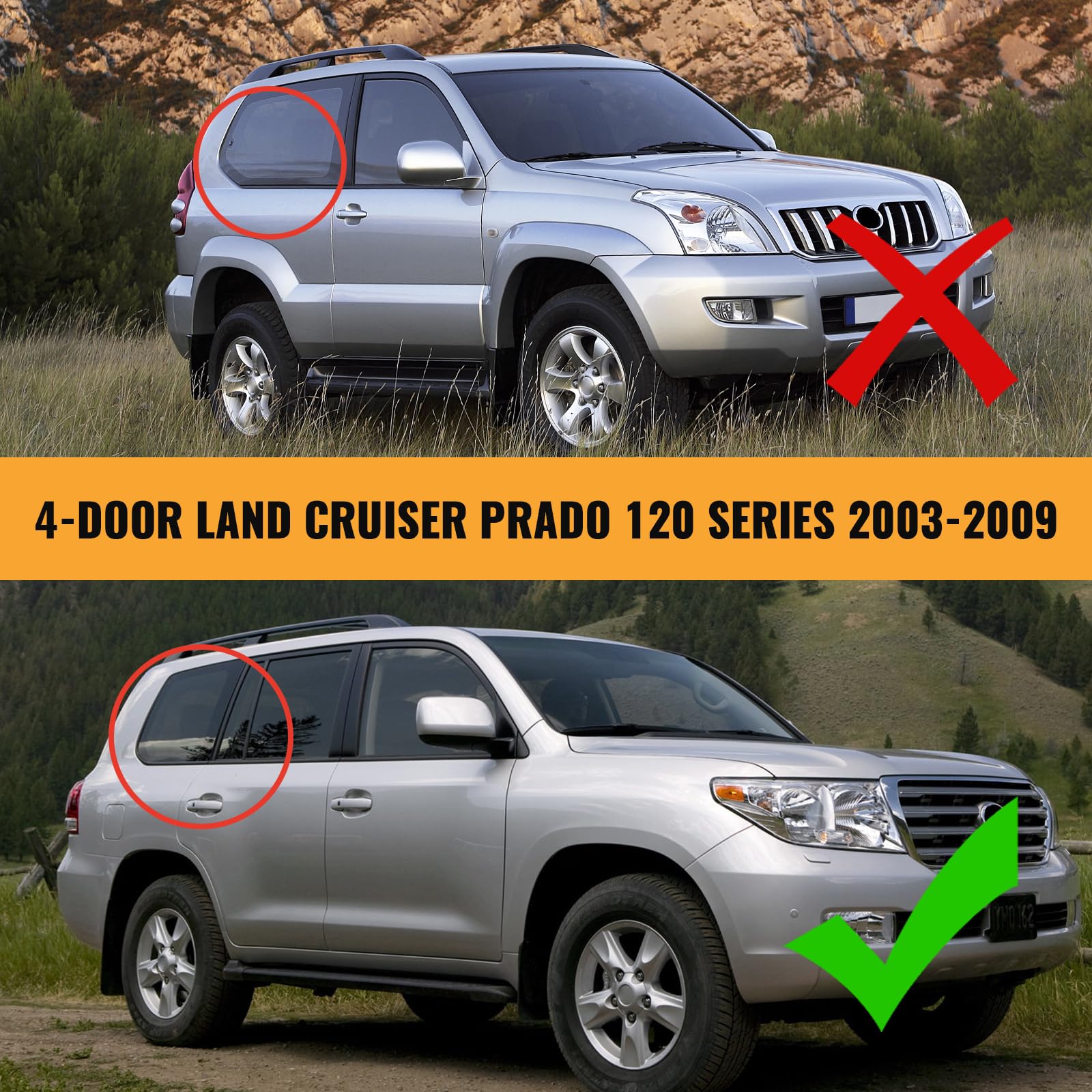 Weatherstrip Window Moulding Trim for Toyota Land Cruiser Prado | 120 Series 2003-2009 Seal Belt Weather Stripping for Lexus GX470 2003-200975711-6006175712-6006175721-6006175722-60061 product thumbnail 4