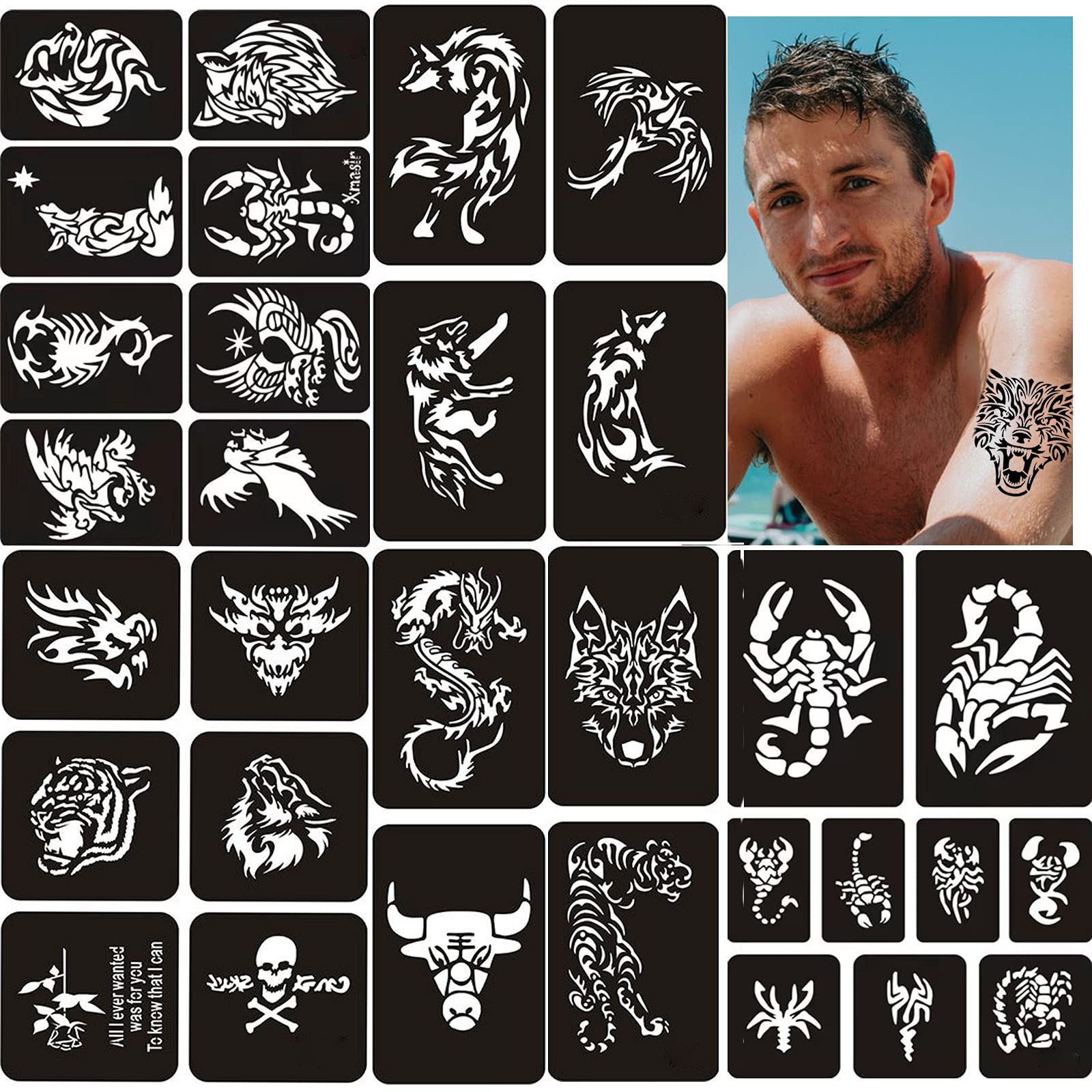 Buy Henna Tattoos Stencils 10 Sheet Large Size Temporary Tattoo
