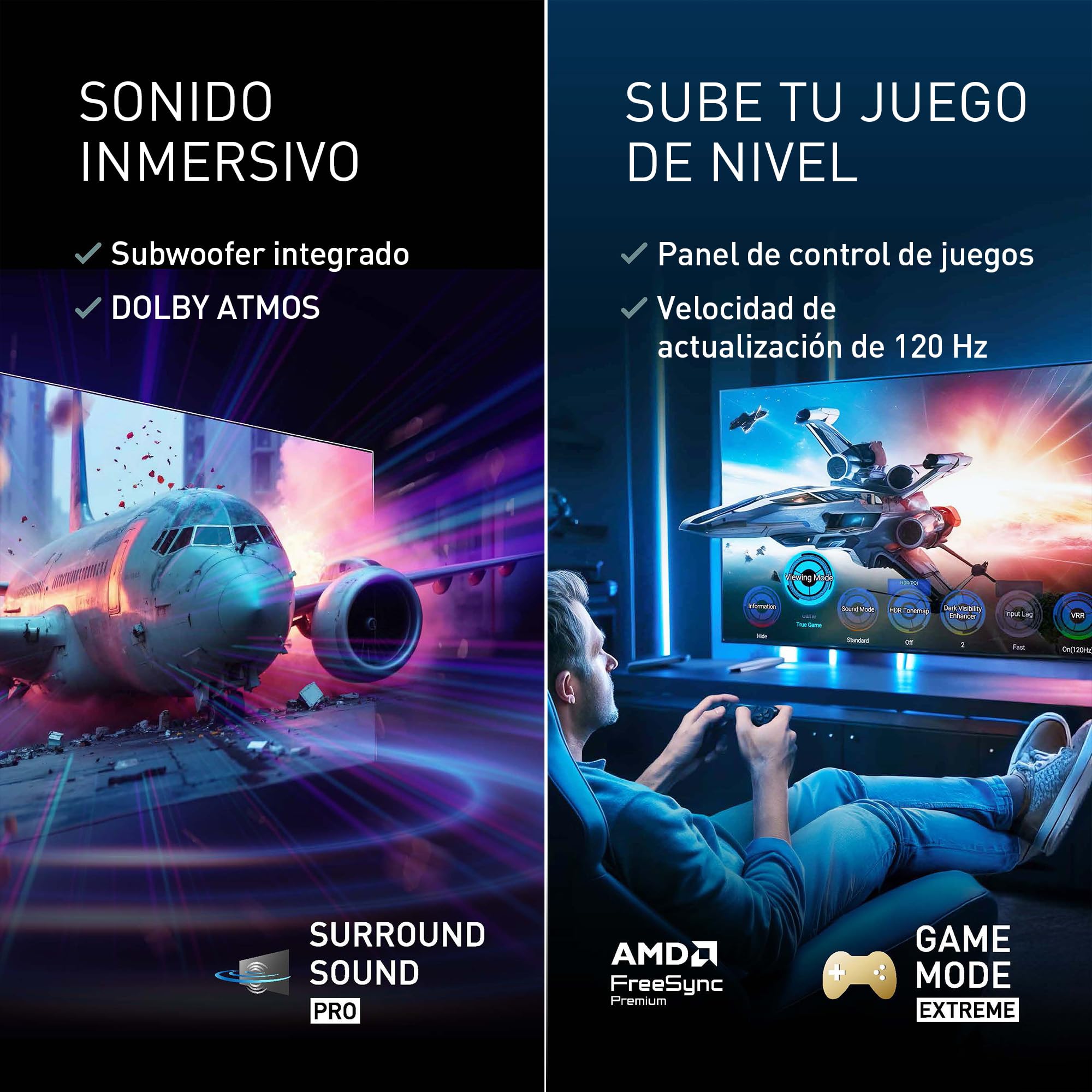 Panasonic Premium TV-48Z80BEZ, Serie Z80B, 48 Pulgadas, Smart TV OLED 4K Ultra HD, 2025, Fire TV, Dolby Vision y Atmos, Modo Juego Extremo, Compatible con Alexa y Apple, Bluetooth, Negro