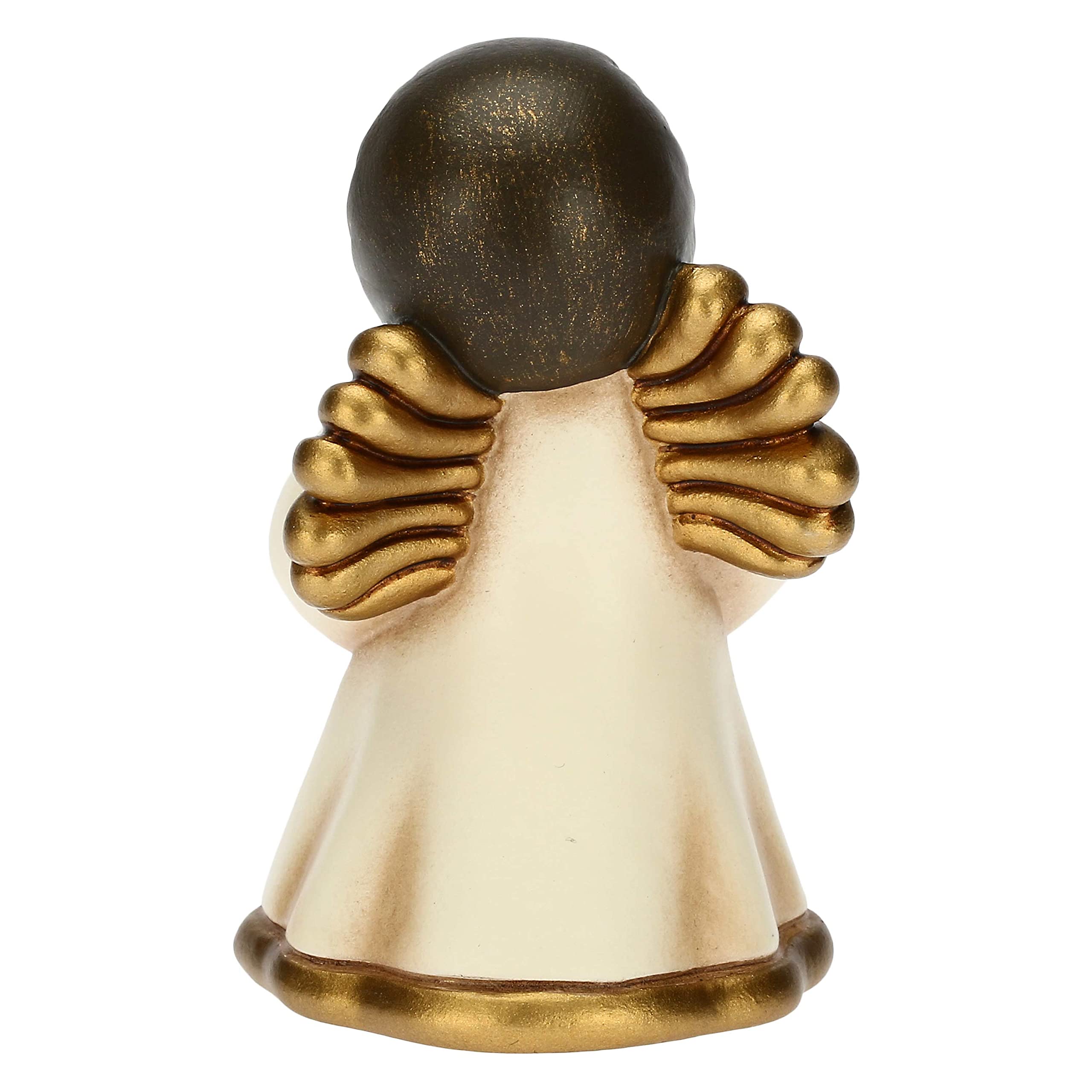 THUN - Angelo Custode con Fiore di Loto - Ceramica - Living, Icone - 4,8x5x7,5 cm h