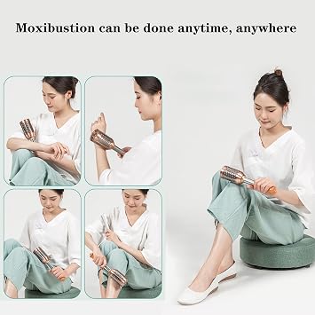 Moxa Stick Burner Holder Moxibustion Tool,Portable Moxa Strips Burner Holder,Stainless Steel Wormwood Mugwort Moxibustion Box Healing Tool