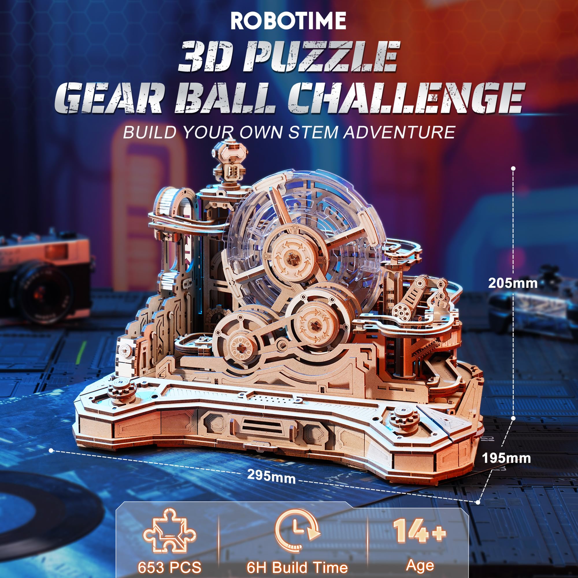 ROKR Robotime Gear Ball Challenge EGC01 Knikkerbaan