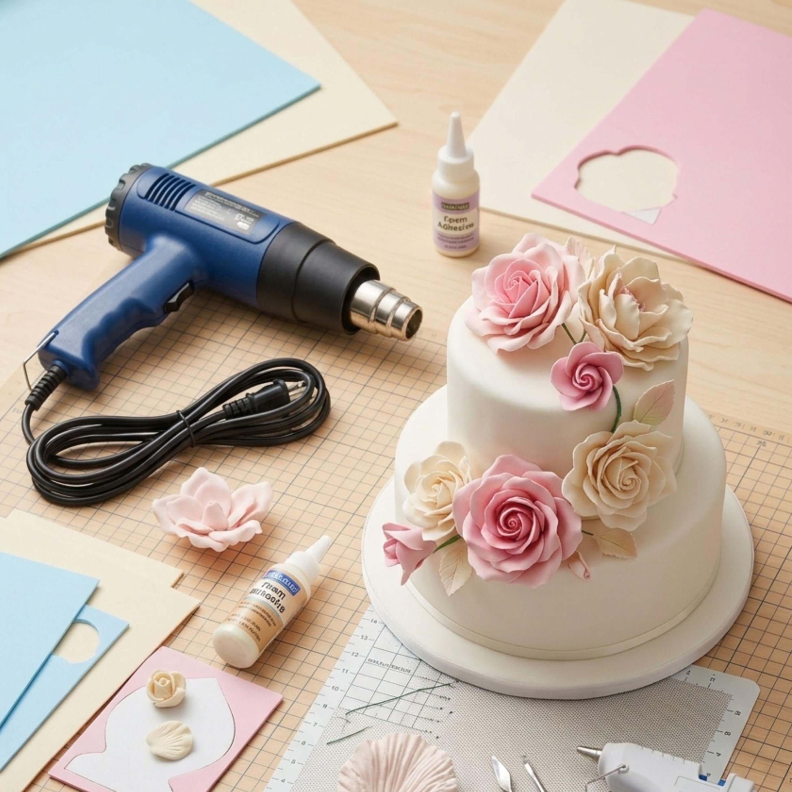 Yasta Pistola Termica Professionale 1800W - Termosoffiatore ad Aria Calda 400°C/600°C con Selettore Doppia Intensità (Min/Max) - Ideale per Cake Design, Lavorazione Isomalto, Sverniciatore Elettrico