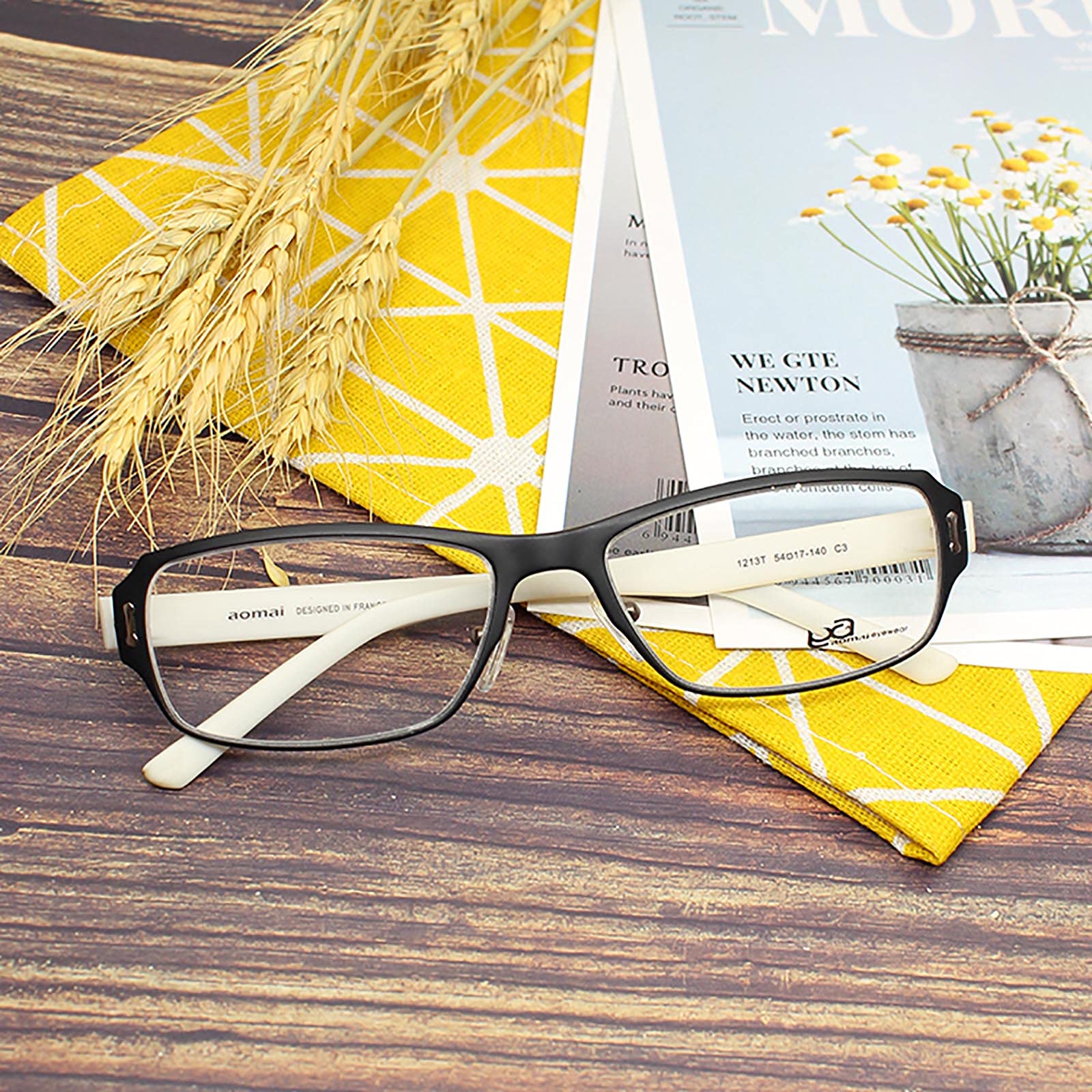 Moda Gafas de Lectura para Hombres/Mujeres, Gafas de Lectura Anti-Luz Azul, Gafas de Lectura Graduadas Ultra Delgadas, Gafas de Lectura Lentes Transparente, Bisagras de Resorte +2,50