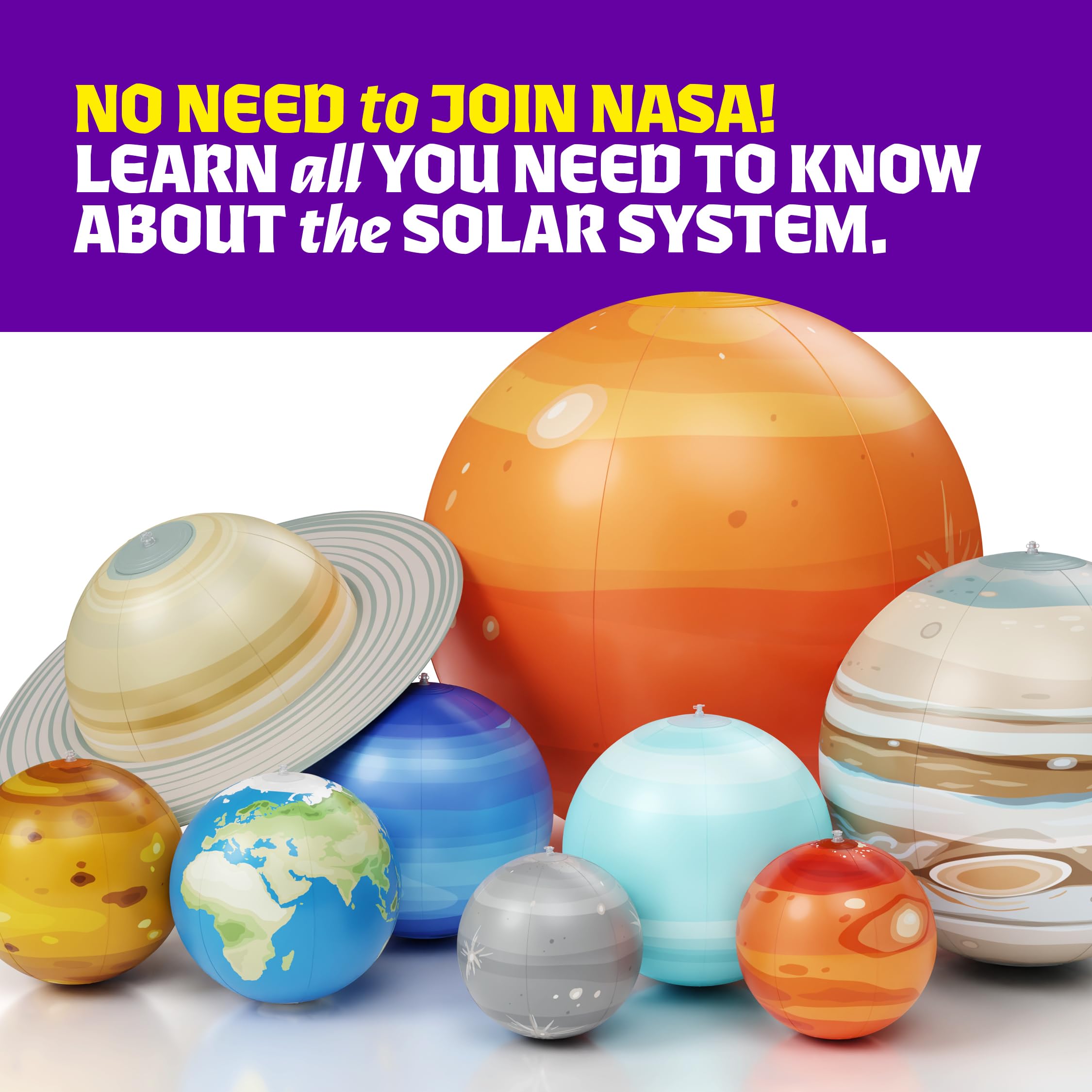 Inflatable Solar System Planets for Kids - Science Toys - Boys Room Decor Ceiling - Space Gifts - Outer Space Themed Party Decorations - Astronomy Gifts for Kids Ages 5-7, 6-8, 8-12 Years Classroom - Image 5