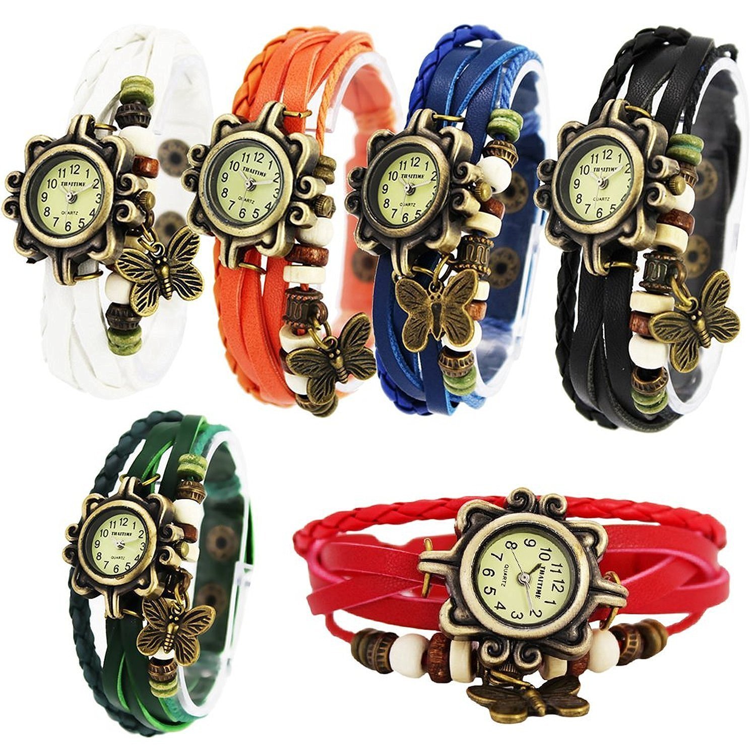 Pappi-Haunt Stylish Colorful Butterfly Watchband - Birthday Party Return Gift for Girls(Pack of 13). (B01M0Z19ZO) Amazon Price History, Amazon Price Tracker