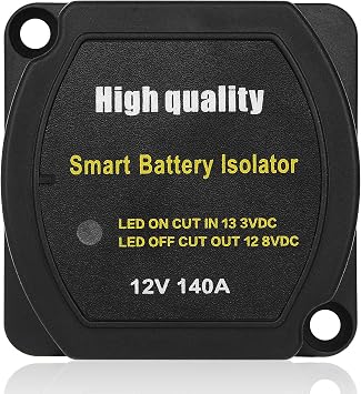 12 V 140 Amp  ift Ak l  Ak ll   zolat r Kiti - VSR - Voltaj Duyarl  R le Ak  Otomatik  arj R lesi Araba, Ara , Karavan, ATV, UTV ve Tekne i in