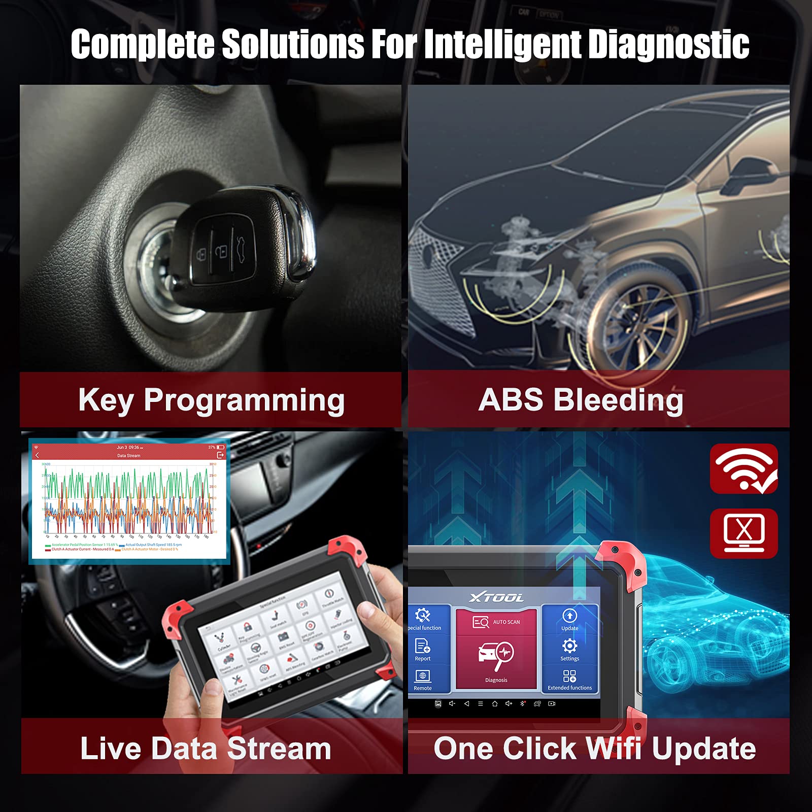 XTOOL D7 Automotive Diagnostic Scan Tool, 2022 Newest BiDirectional