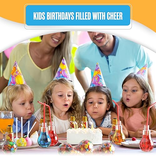 Vista 17 de Houseables Bombillas de plástico, bombillas rellenables, bombillas falsas, bombillas de plástico para manualidades, transparentes, vasos, tarros