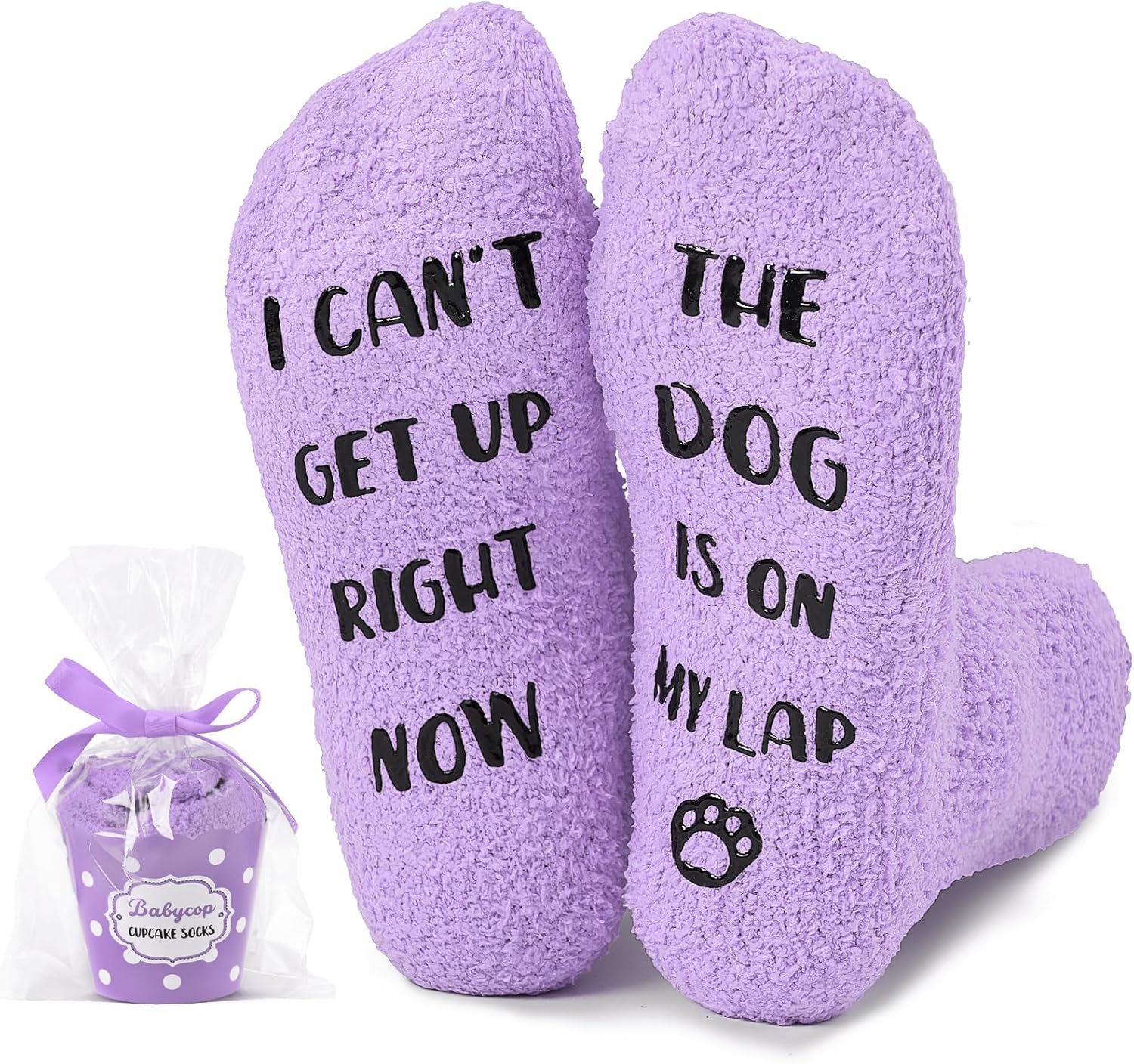 Funny Gifts for Mom, Dog Mom Gifts for Women, Fuzzy Dog Socks, Christmas Stockings Stuffers