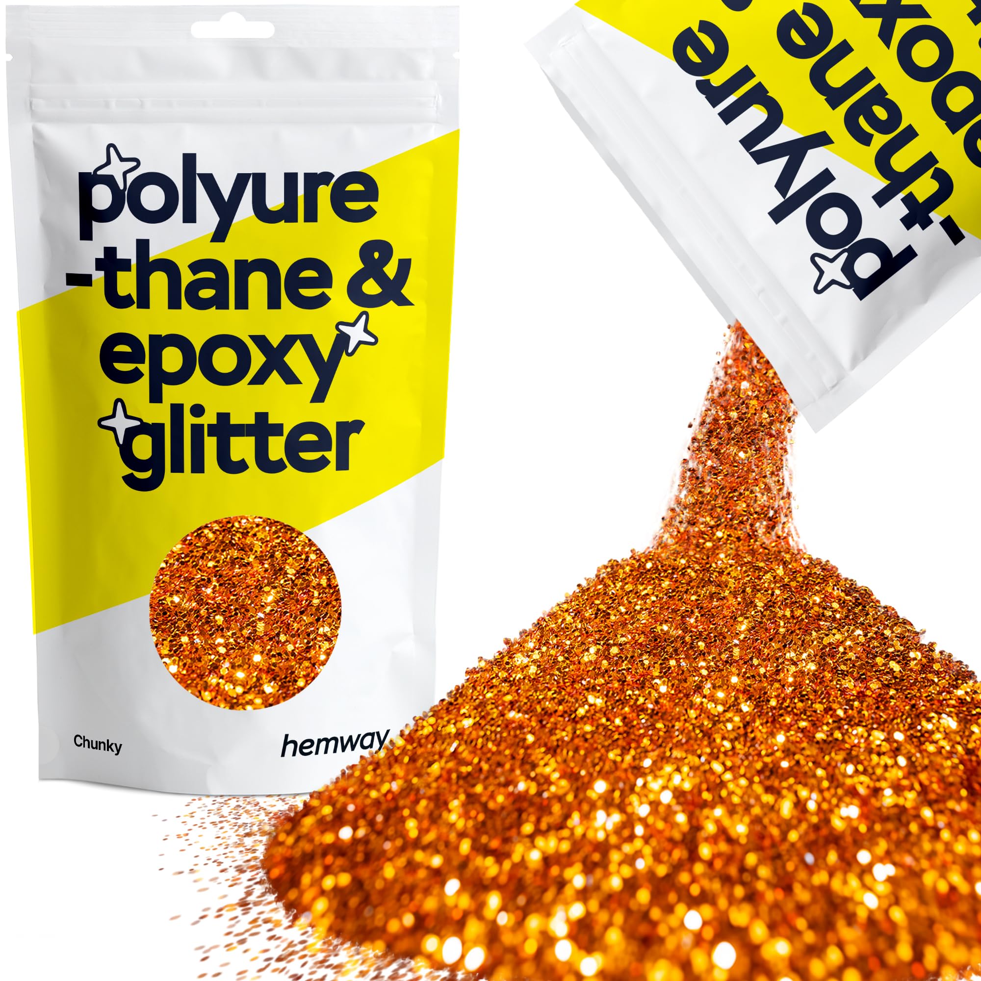 Hemway Resin Glitter Copper 100g Chunky