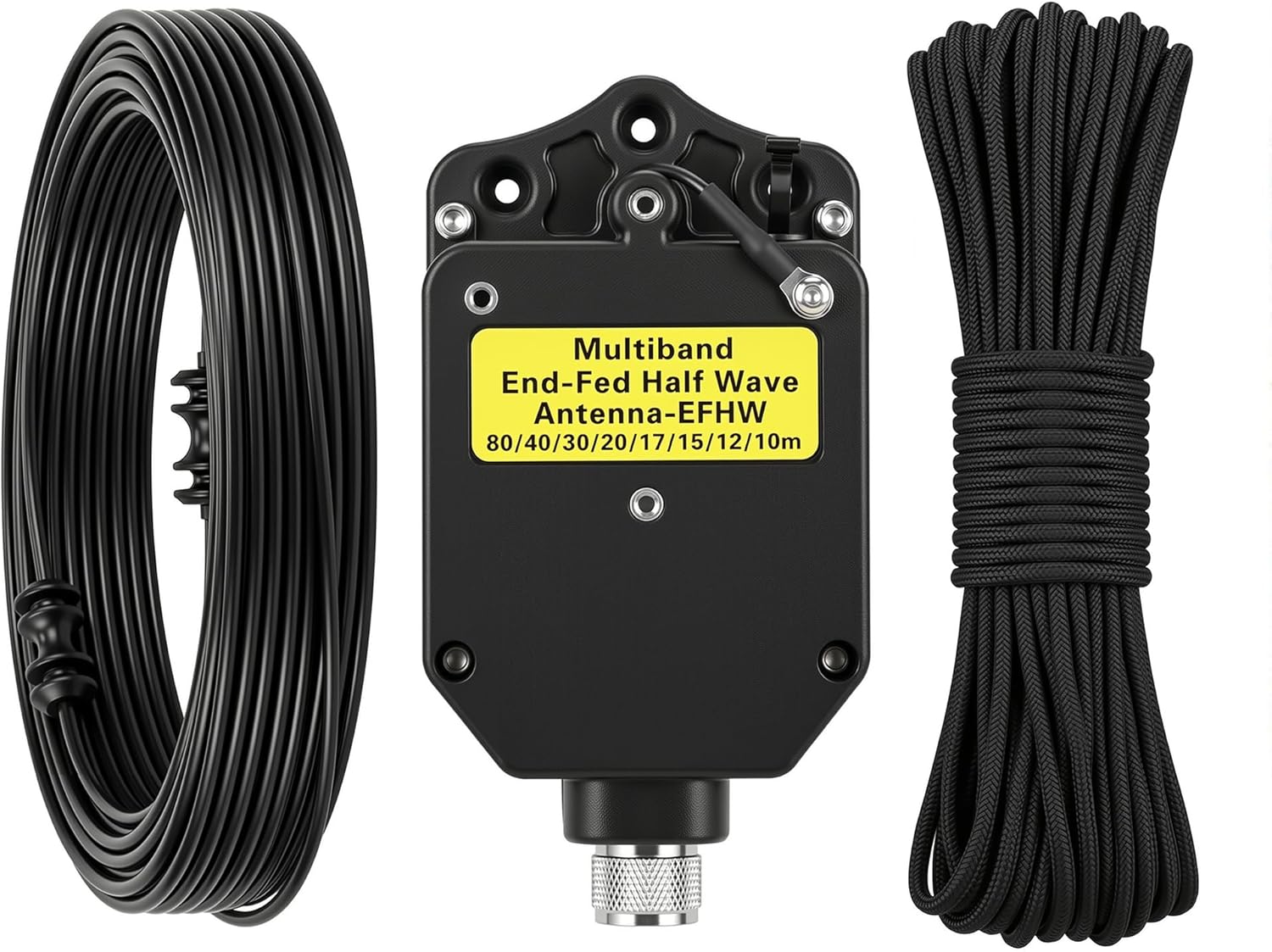 JYR8010 150W Ham Radio Antenna, HF End Fed Half Wave Antenna, Shortwave Radio, 1:64 Balun, Horizontal, Vertical, 40m Long Wire, for POTA/SOTA