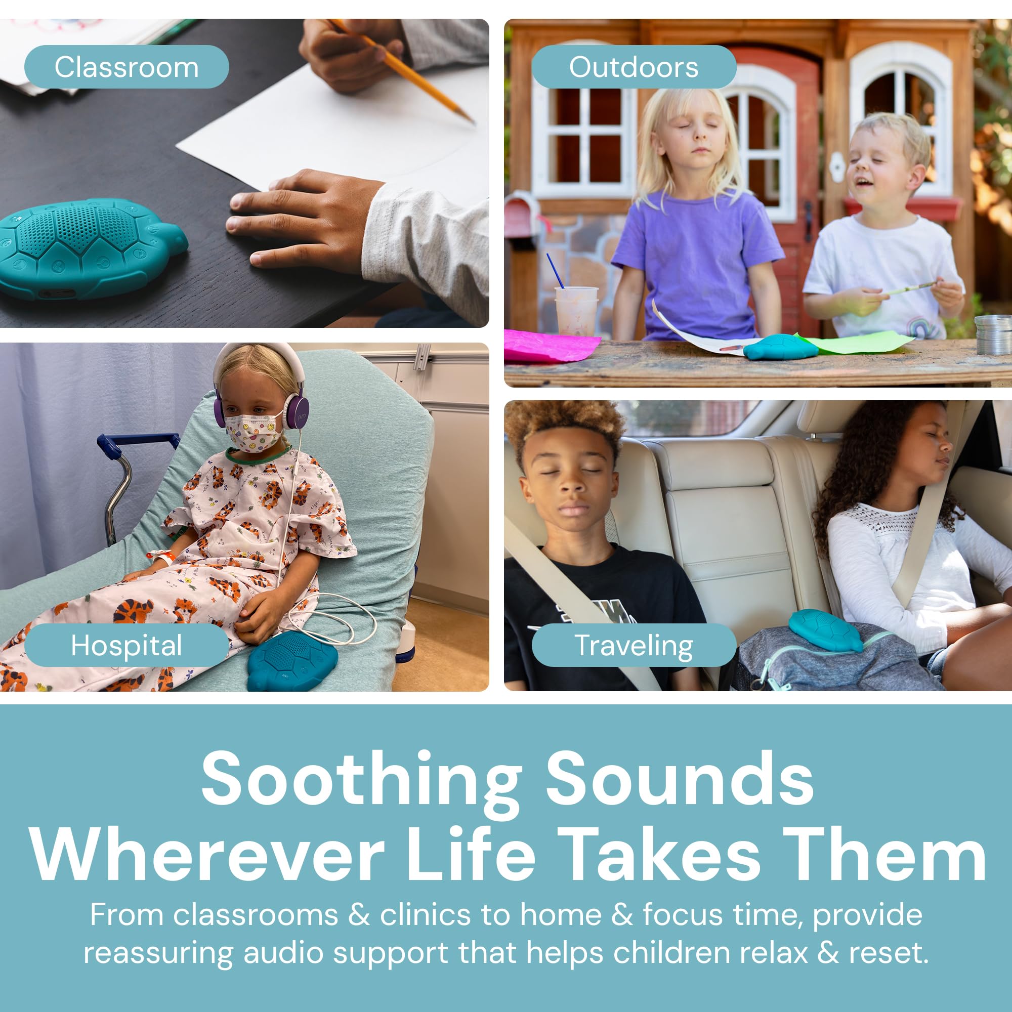 Zenimal Lettore audio per meditazione per bambini, dispositivo brevettato per la consapevolezza senza schermo, con 9 meditazioni audio e 60 minuti di suoni rilassanti e musica, color foglia di tè
