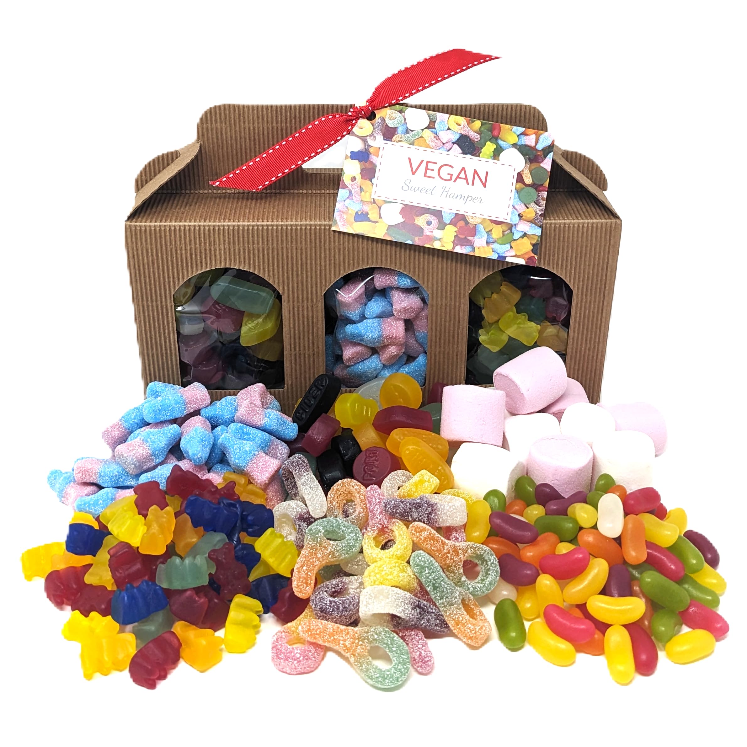 Vegan Sweet Hamper Box - Great Vegan Sweets Gift For Birthdays Father's & Mother's Day Christmas Easter and More