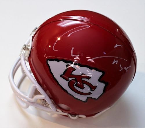 Charcandrick West Signed Kansas City Chiefs Mini Football Helmet w/COA - Autographed NFL Mini Helmets