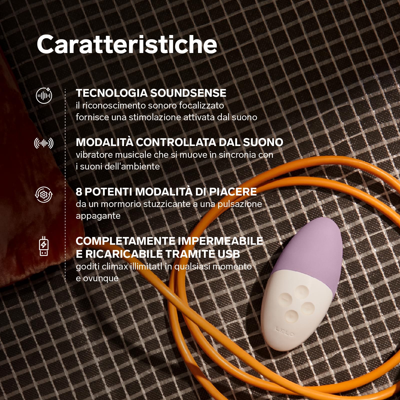 LELO SIRI 3 Vibratore Attivato dal Suono con Tecnologia SoundSense e 8 Modalità di Piacere, Vibratore per Donna Clitoride (Calm Lavander)