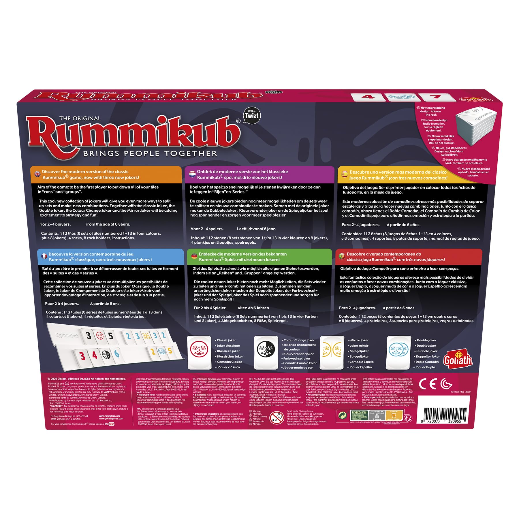 RUMMIKUB Twist - Version Twistée du Classique Rummikub - Jeu de Société avec Chiffres pour Enfants dès 6 ans - Jeu de Stratégie Facile à Transporter - Format Voyage - 2 à 4 joueurs