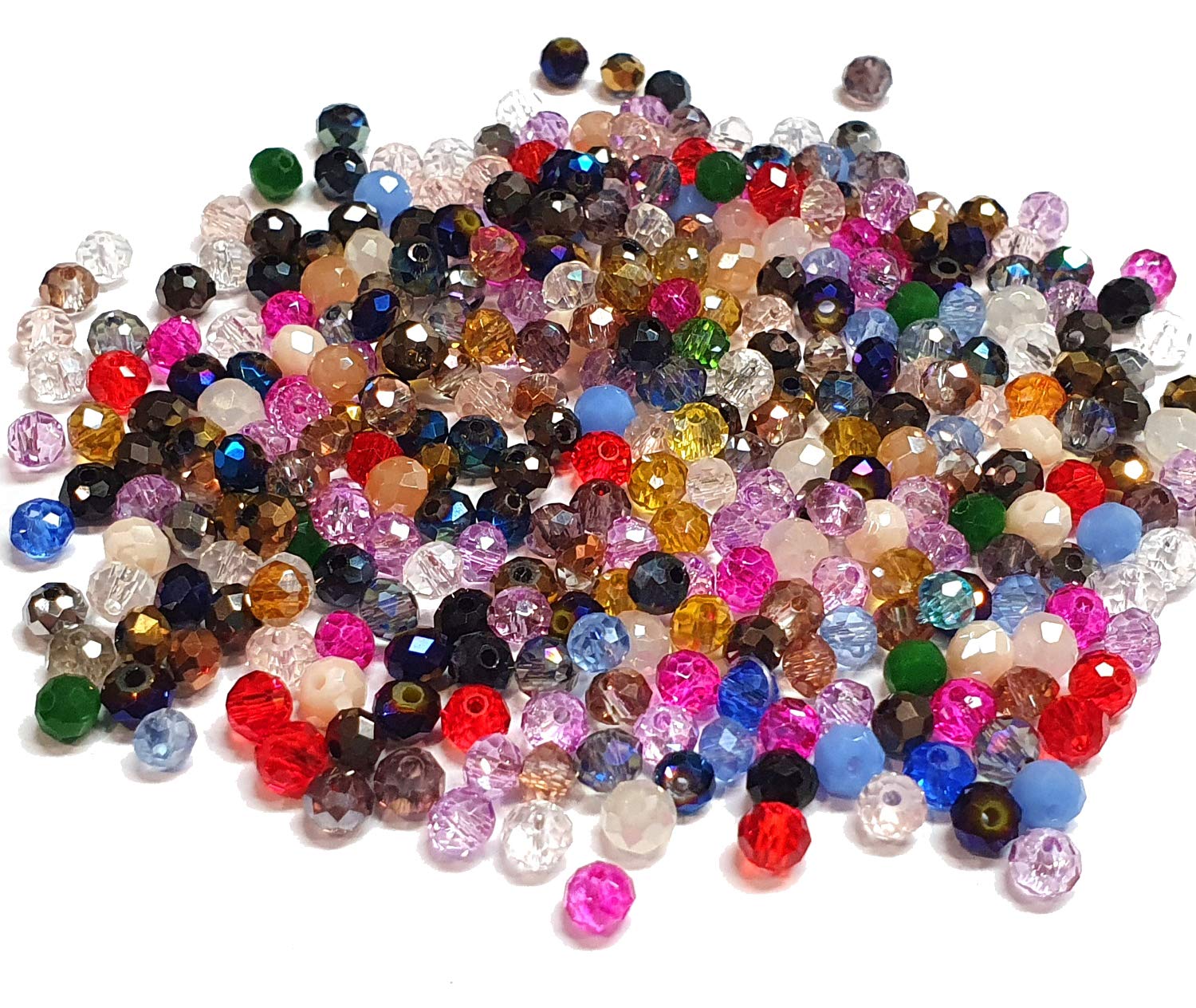 720 Piezas Acrílicas Perlas De Cristal, 6mm, 8 Mm Cuentas De Vidrio Facetado, Cuentas Checas De Cristal, Cuentas De Cristales Transparente Para Pendientes, Fabricación De Joyas De Pulsera