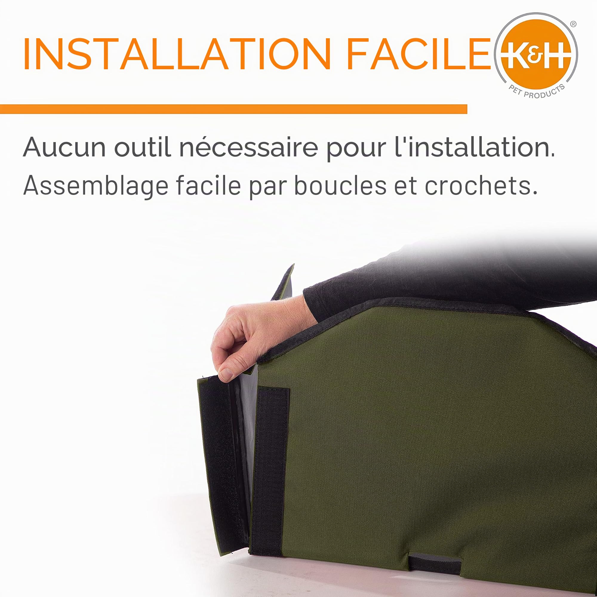 K&H Pet Products Outdoor Kitty Salle à Manger Olive 14 X 20 X 16,5 Pouces