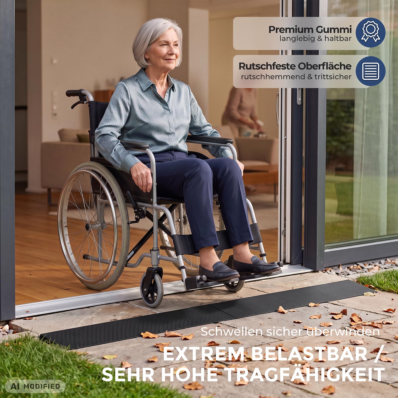 Rampe D'Accès Bordure en Caoutchouc Fauteuil Roulant Mobilité 8-45 mm Kingpower