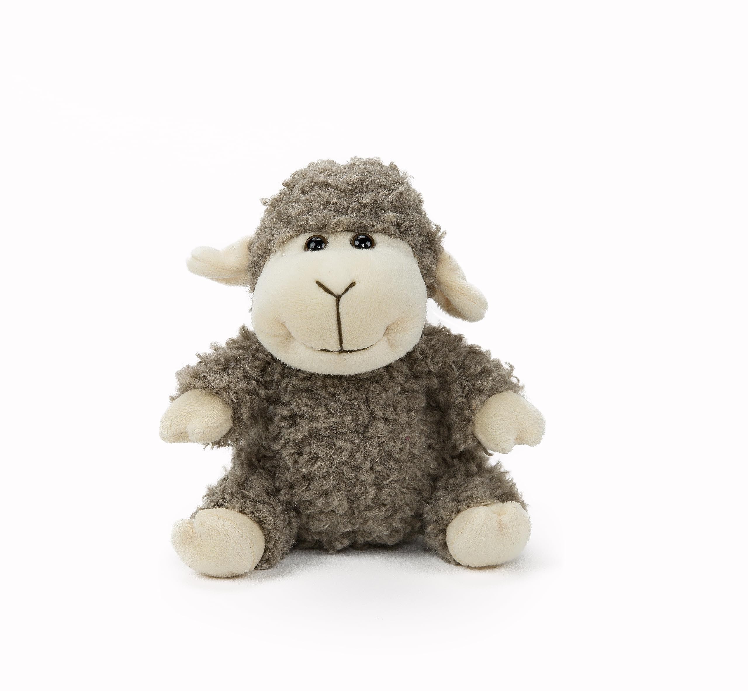lilizzhoumax Simulation Lamb Plush Toy 13cm/5”, sit Realistic Stuffed Animal Wild Cute Sheep Plush Toy