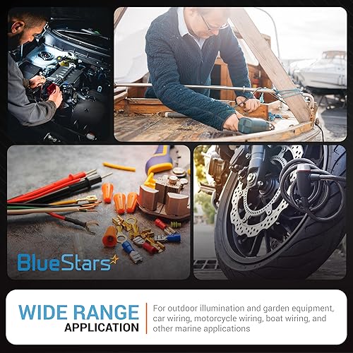 Miniatura 5 de BlueStars 100 terminales de pala de bandera amarilla hembra AWG 12-10, 400V, 24A, kit de conectores eléctricos de nailon para bandera de desconexión