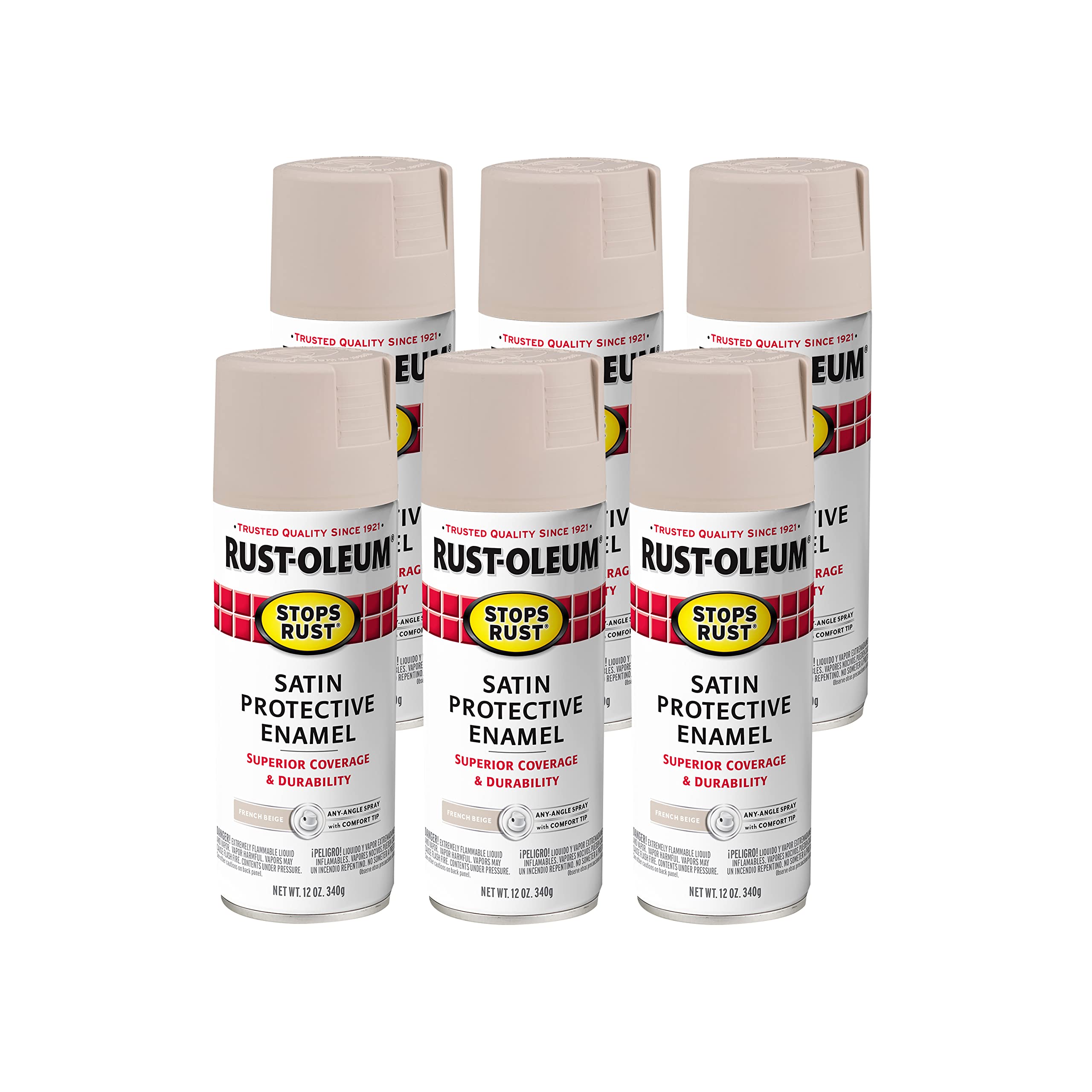 Rust-Oleum Stops Rust Spray Paint, Satin French Beige