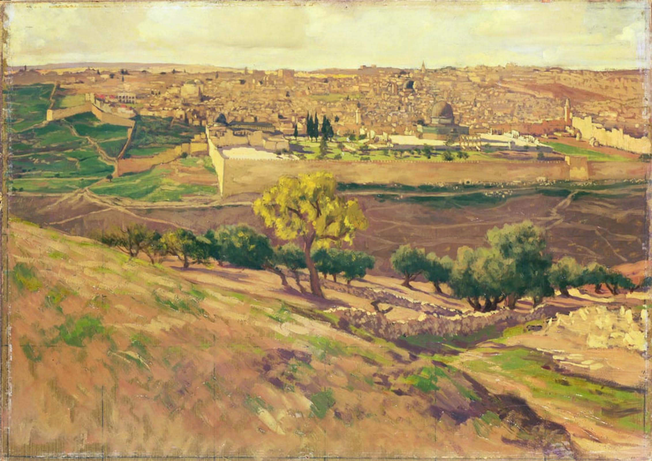 POSTERIIk Famous Print Pop Art Wall Art Graffiti Jerusalem From the Mount of Olives by Jacques Art Prints for Home Decor 60x90cm