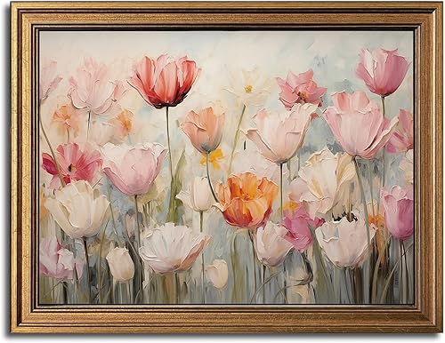 Miniatura 21 de Arte de pared con marco dorado, lienzo vintage de río, arte de pared, paisaje natural, río antiguo, impresiones artísticas para sala de estar,