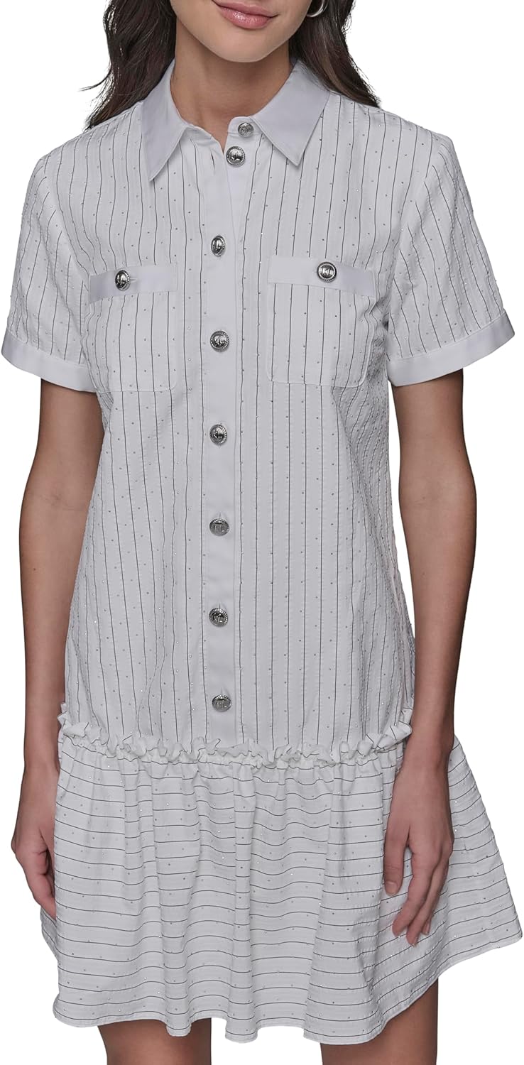 KARL LAGERFELD Women's Shortsleeve Collared Shirtdress