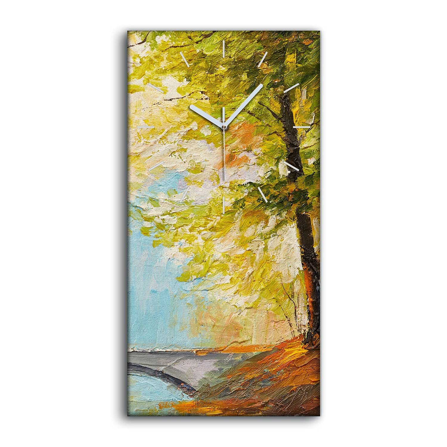 Horloge Silencieuse sans Tic-Tac Toile Pont Forestier Décoration Chambre