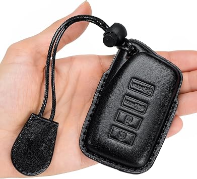 for Lexus Key Fob Cover Genuine Leather with Keychain,Leather Key Case Protector Compatible with Lexus RX ES GS LS NX RS GX LX RC LC Smart Key Anti-dust Full Protection