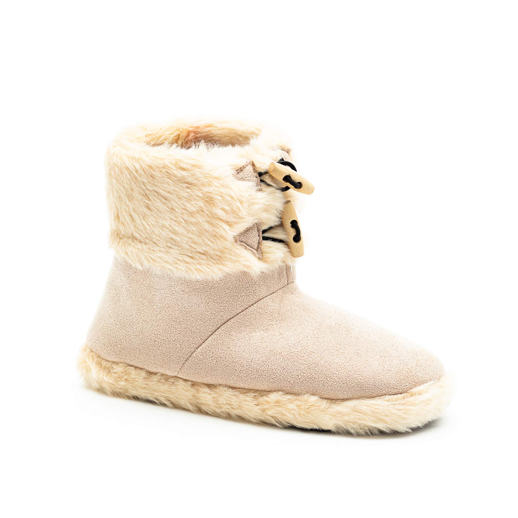 SoleMatesRope Ladies Slipper Boots - Durable Rubber Sole