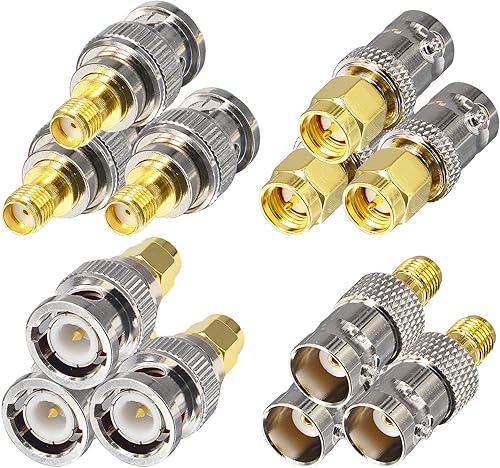 Miniatura 25 de onelinkmore Kits de adaptadores SMA a BNC para SDR, radios portátiles, escáner, walkie talkie, adaptador coaxial, 4 piezas 4 pzas
