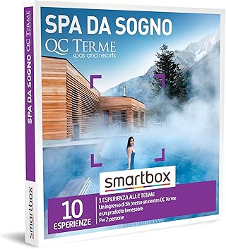 Smartbox - Cofanetto Regalo Spa da Sogno - Idea Regalo per la Coppia - 1 Ingresso di 5h Presso Un Centro QC Terme e 1 Prodotto Benessere per 2 Persone