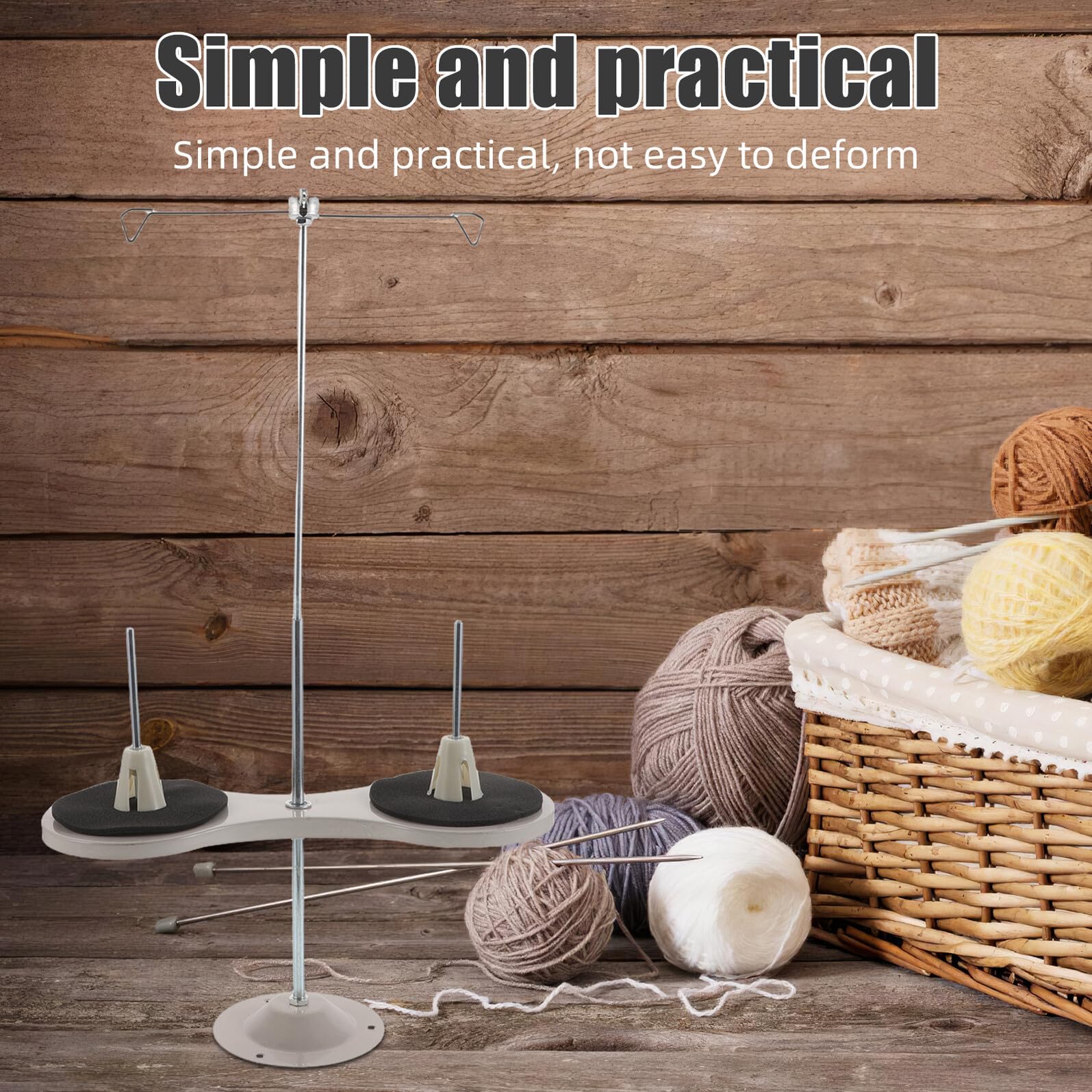 Porta Filo Organizer per 2 Rocchetti per Macchina da Cucire in Metallo Supporto a Forma di per Decorazioni Domestiche e Design di Moda