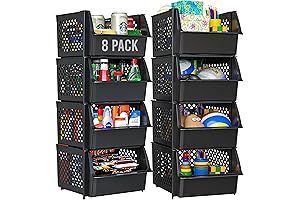 Skywin Plastic Stackable Storage Bins for Pantry: Hassle-Free Home Organization