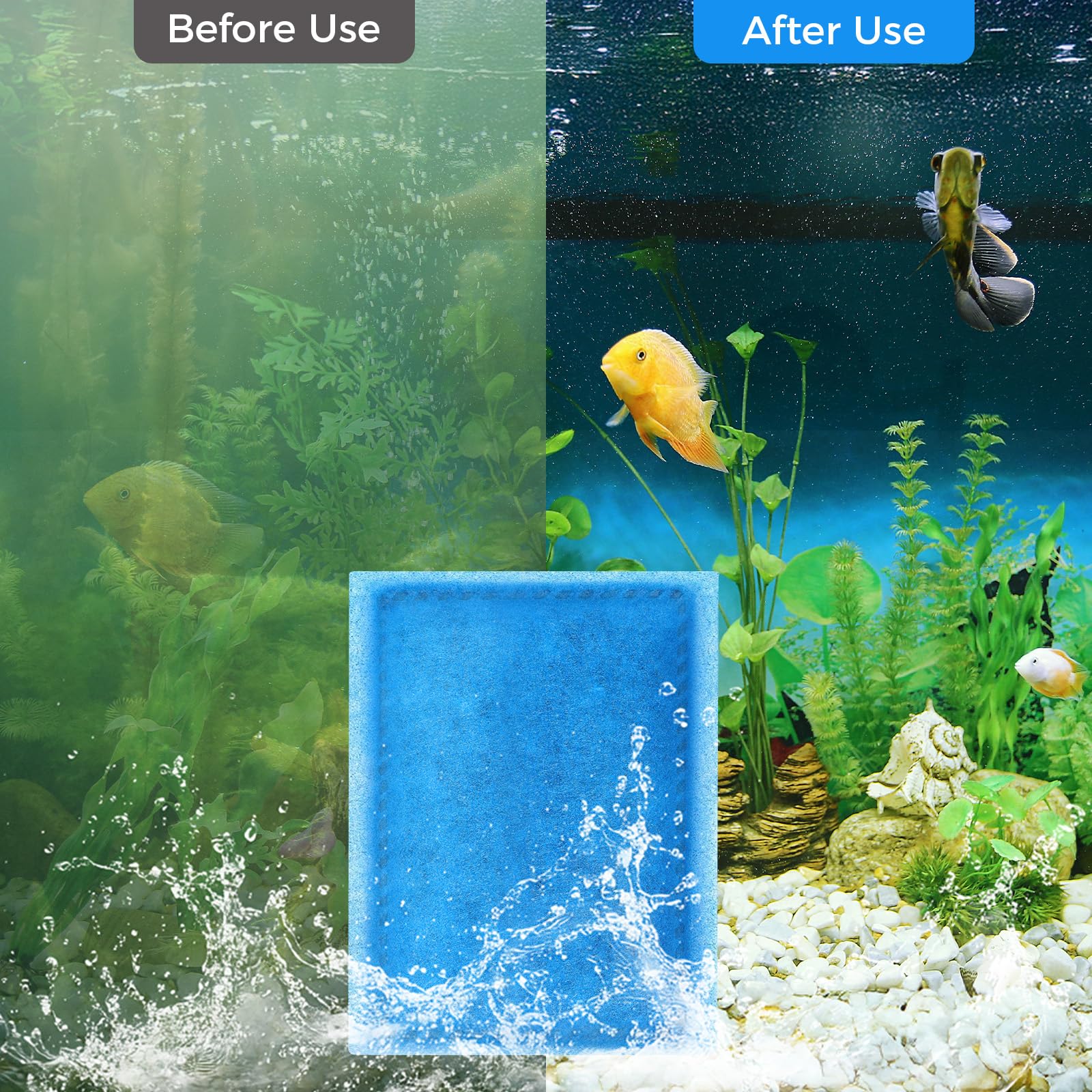Qwakay Lot de 20 cartouches de rechange pour filtre d'aquarium Rite Taille B compatibles avec les filtres d'alimentation MarineLand Penguin Pro 100/125/175 et le filtre d'alimentation original Penguin