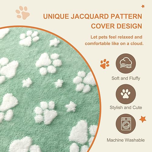 Miniatura 5 de Camas para perros grandes, bonita cama gruesa para perrera, cama mullida para mascotas con funda extraíble lavable y parte inferior antideslizante,