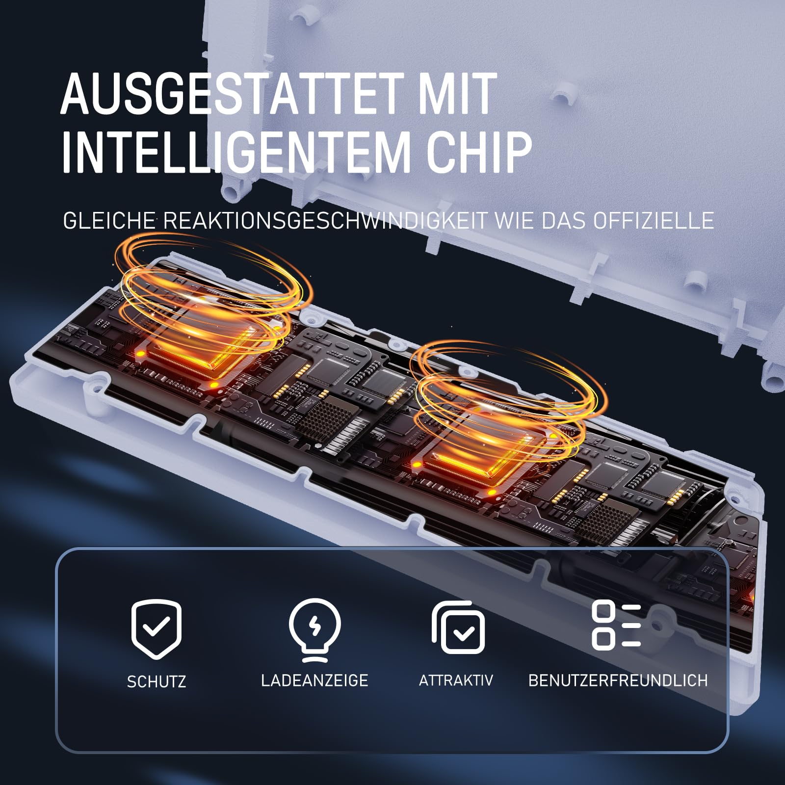 Switch Dockingstation mit Joypad-Ladegerät, 1080P HDMI, multifunktionale Ladestation, 7 LED Farben/USB 3.0 Anschlüsse, Weiß