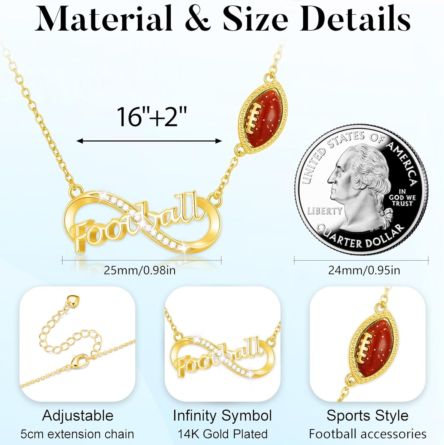 Softball/Football/Volleyball/Soccer/Basketball Necklace for Girls,Sports Accessories Jewelry Gifts for Teen Girls Players Fan Coach Team - Image 5