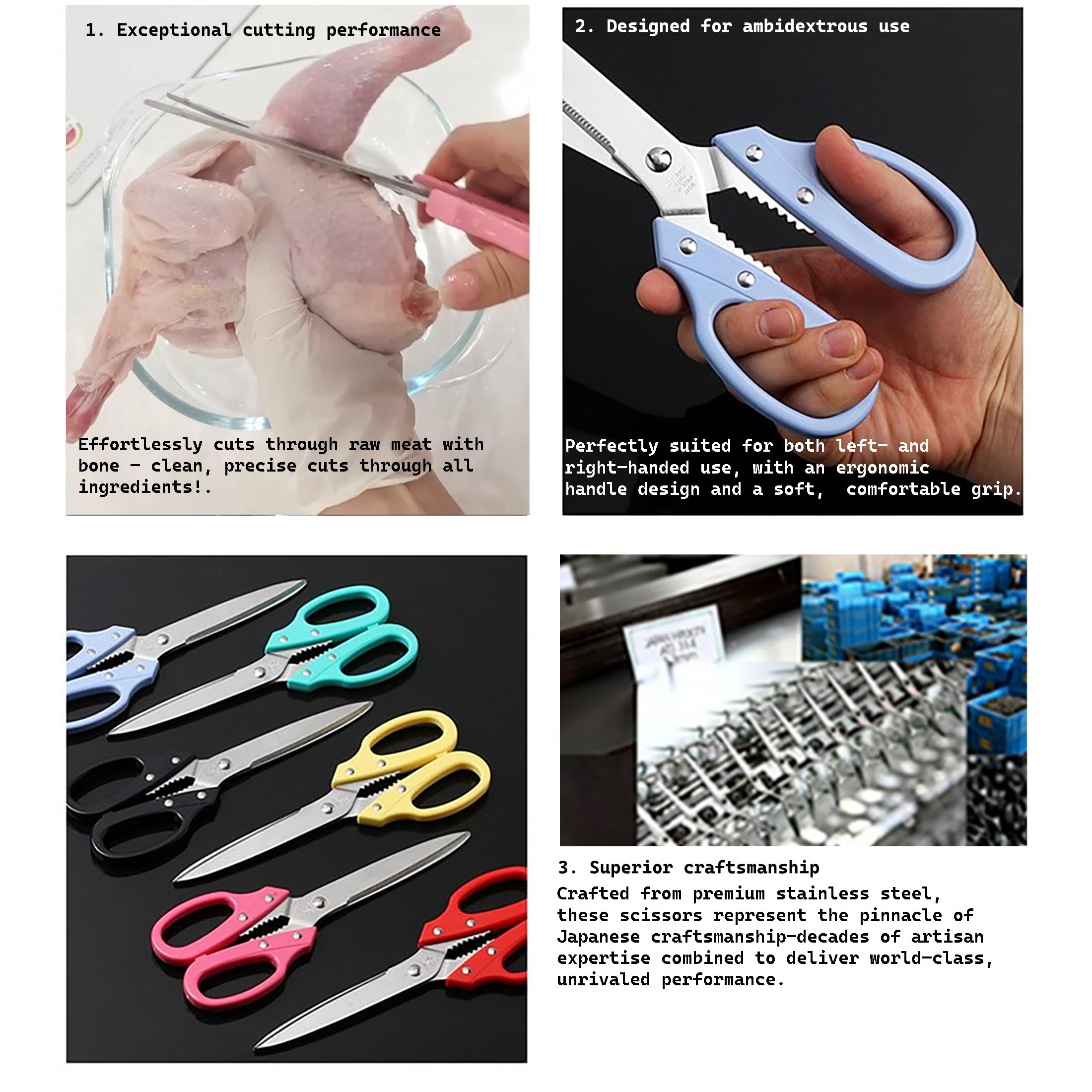 Moone Tsai, Quixote Rocinate, Dyer 3本セット Amazon.com: Multipurpose Kitchen Shears Heavy Duty Japan Tanaka