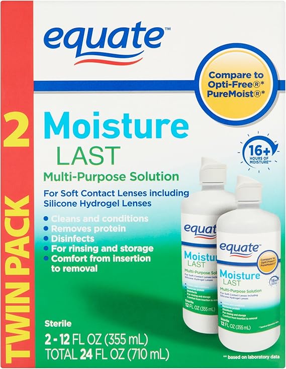 Equate Moisture Last MultiPurpose Solution for Soft Contacts, 350ml, 2