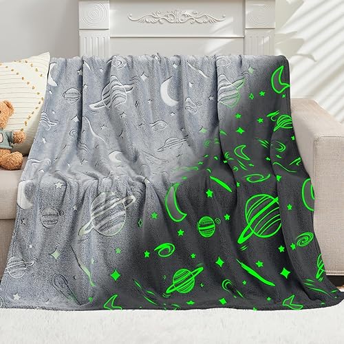 Inhand Glow in the Dark Stars Blanket for Girls Boys