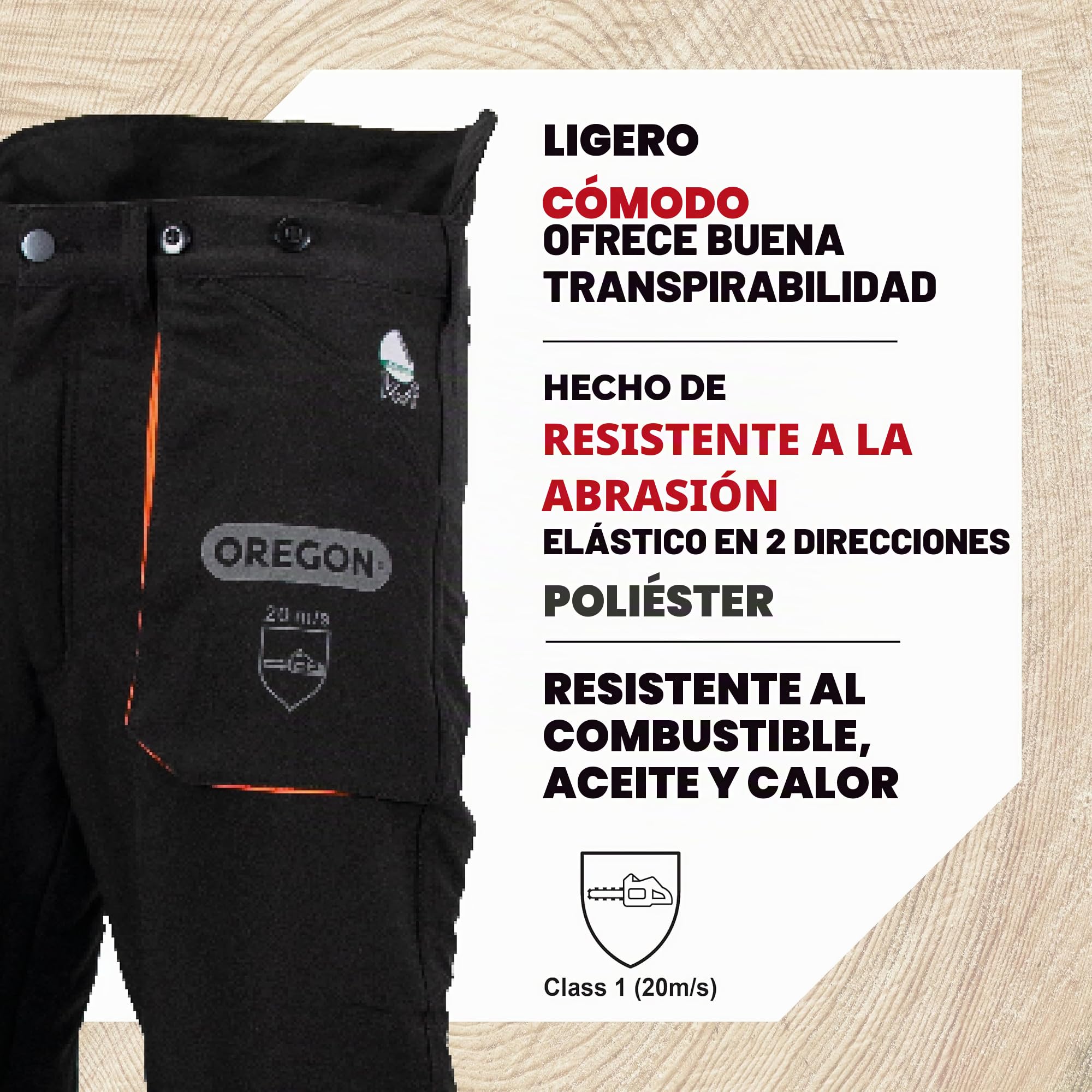 Casco de Seguridad Yukon + Guantes Talla L + Pantalones de Seguridad para Motosierra Oregon