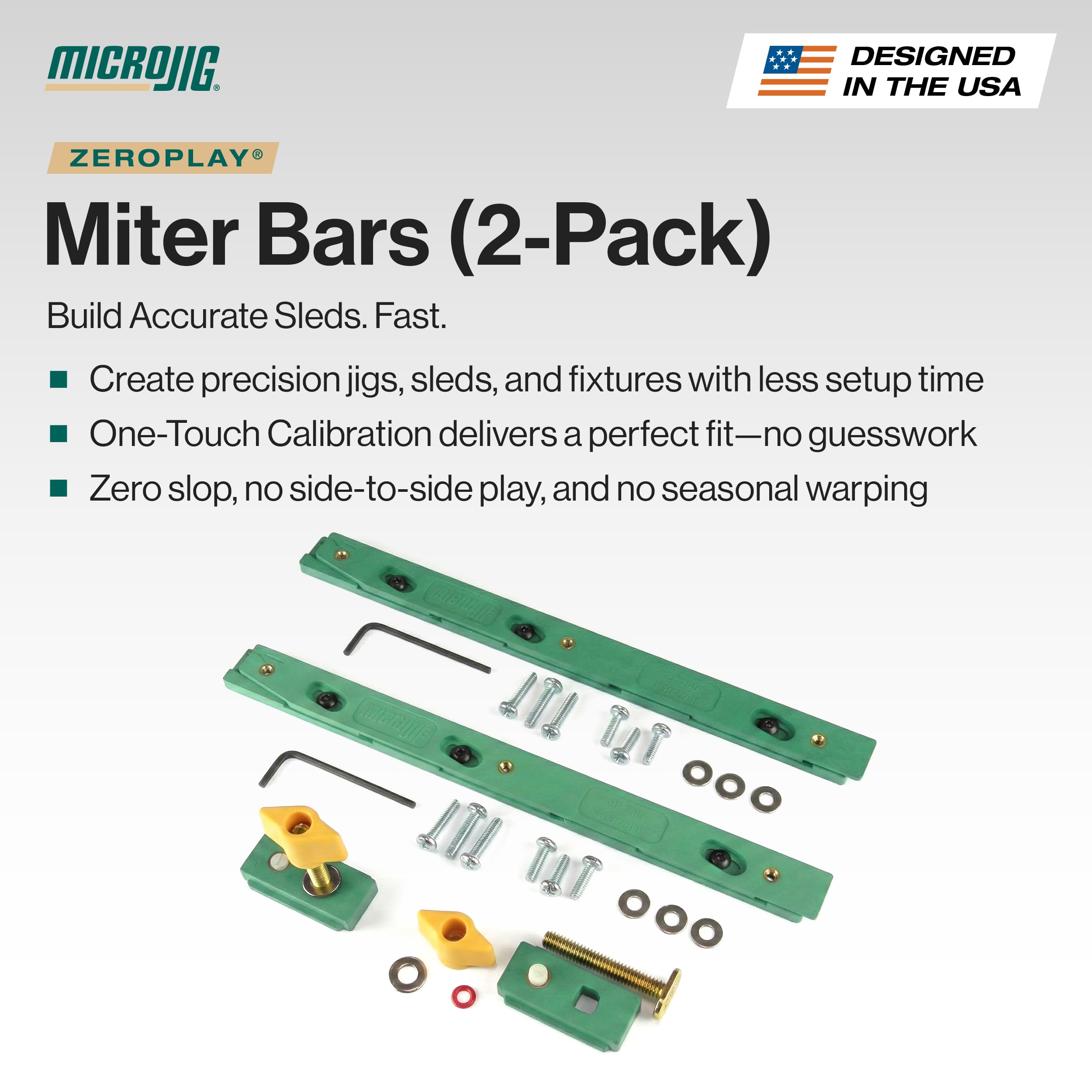 Microjig ZP750-B2S2 - Barra obliqua Zeroplay, confezione da 2