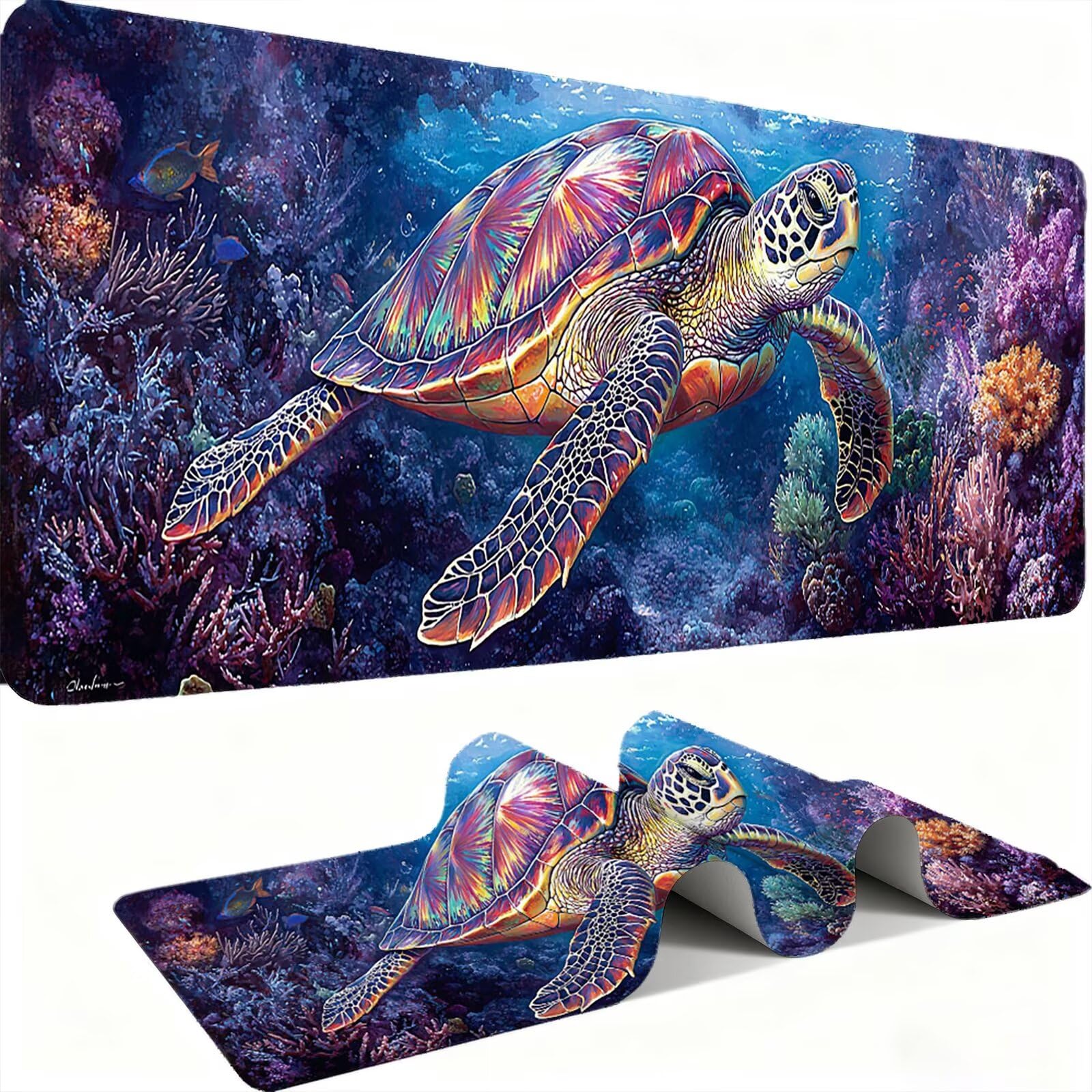 Podkładka pod mysz 1200 x 600 mm Podkładka pod mysz dla graczy, bardzo cienka podkładka na biurko Antypoślizgowa gumowa podstawa Lepsza szybkość i precyzja do komputera, komputera, pracy - koralowy